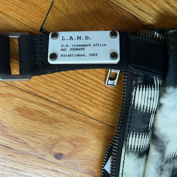 L.A.M.B. Black and White Bag with Adjustable Strap - Picture 2 of 7